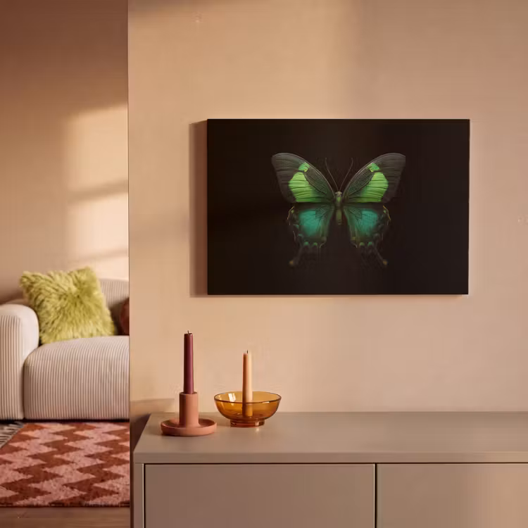 Canvas schilderij - Vlinder - Groen - Opvallend — 2