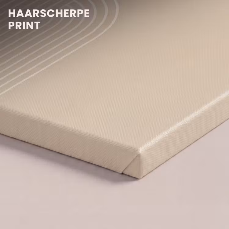 Canvas schilderij - Parallelle lijnen - Lichte textuur - Beige — 5