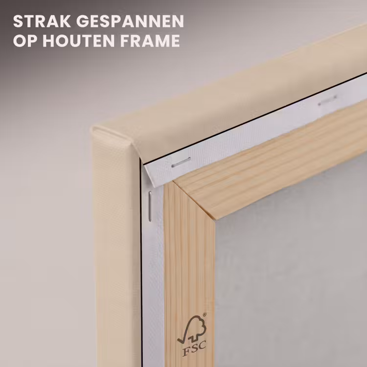 Canvas schilderij - Parallelle lijnen - Lichte textuur - Beige — 7