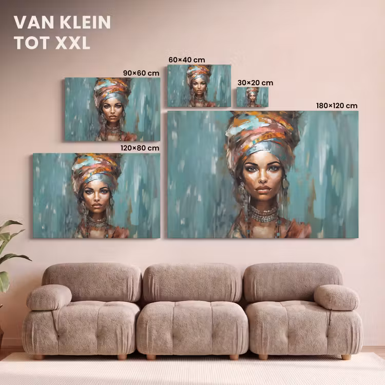 Canvas schilderij - Vrouw - Kunst - Sieraden - Portret — 7