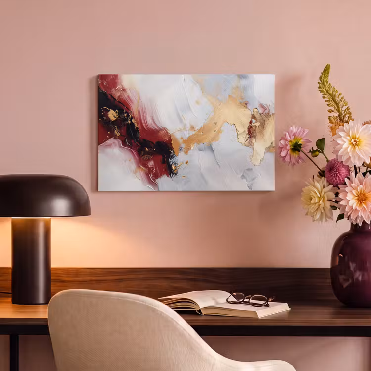Canvas schilderij - Rood - Abstract - Goud - Modern — 6
