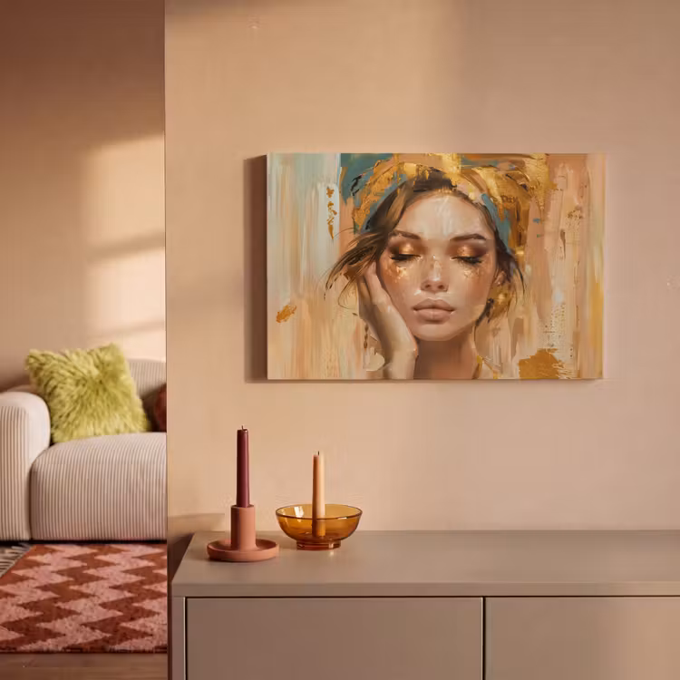 Canvas schilderij - Vrouwen - Portret - Luxe - Goud — 2