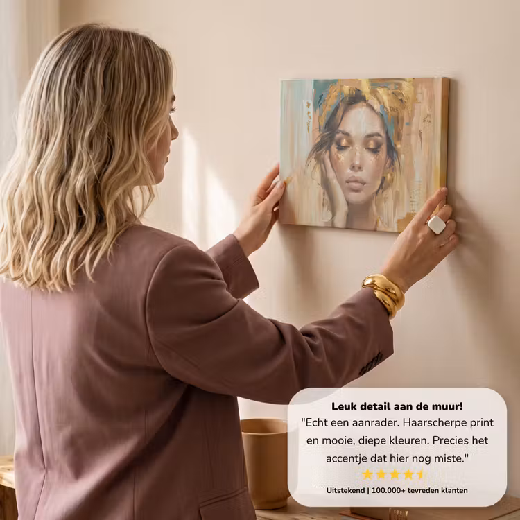 Canvas schilderij - Vrouwen - Portret - Luxe - Goud — 3
