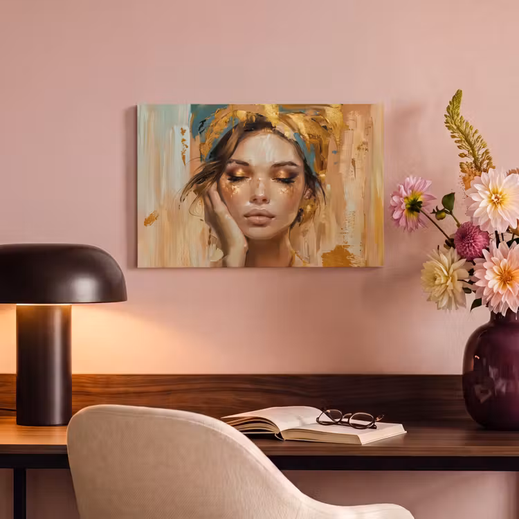 Canvas schilderij - Vrouwen - Portret - Luxe - Goud — 6