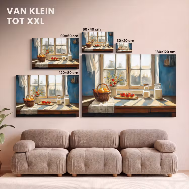 Canvas schilderij - Stilleven - Keuken - Doorkijk - Vintage — 8