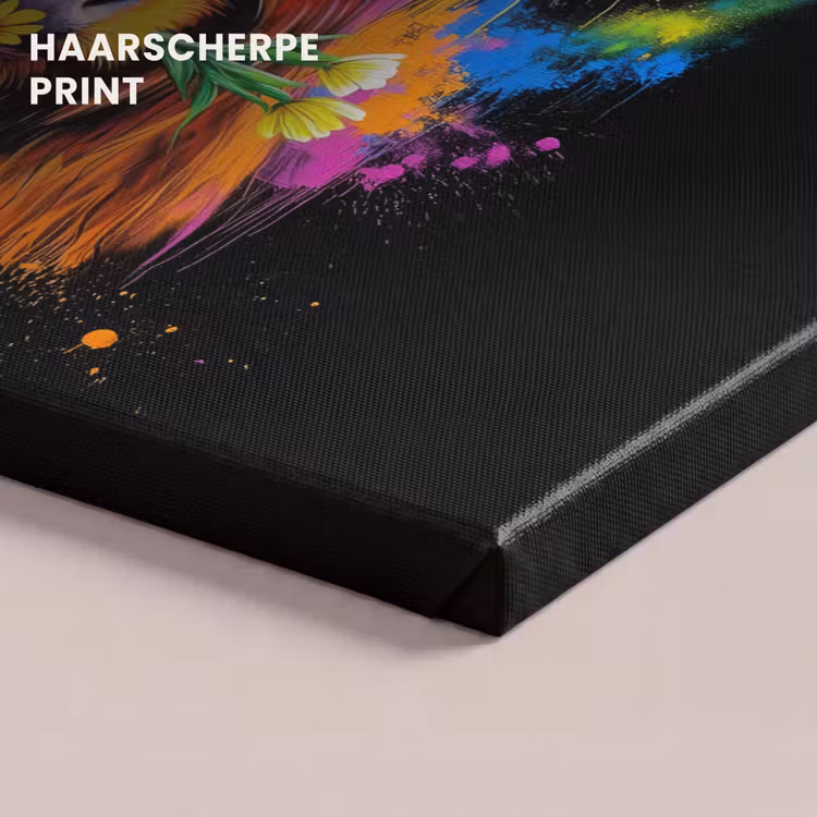 Canvas schilderij - Schotse Hooglander - Graffiti - Kleurrijk - Bloem - Dieren — 5