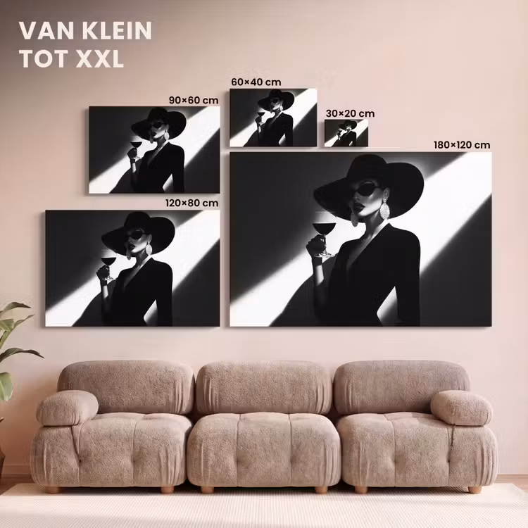 Canvas schilderij - Vrouw - Wijn - Chic — 8