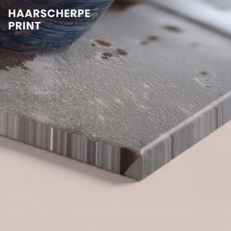 Canvas schilderij - Blauw Slakkenhuis op Strand — 5