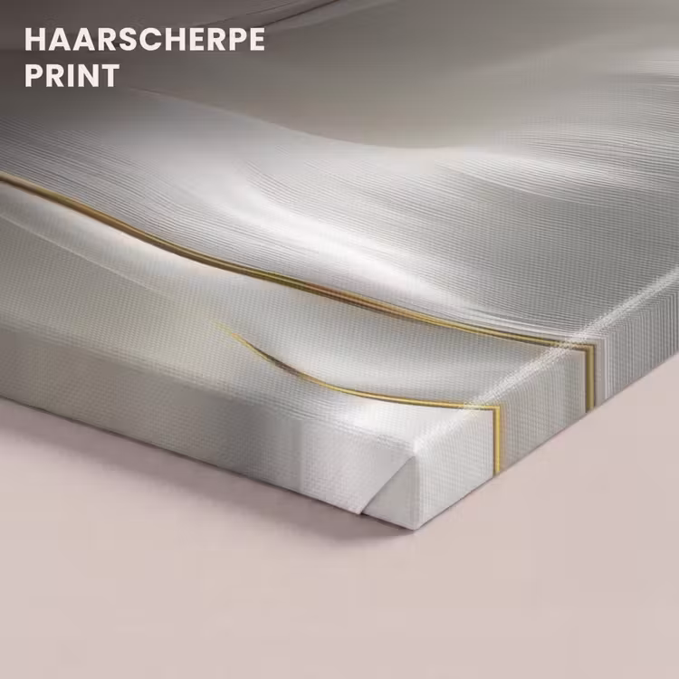 Canvas schilderij - Stof - Plooien - Goud — 5