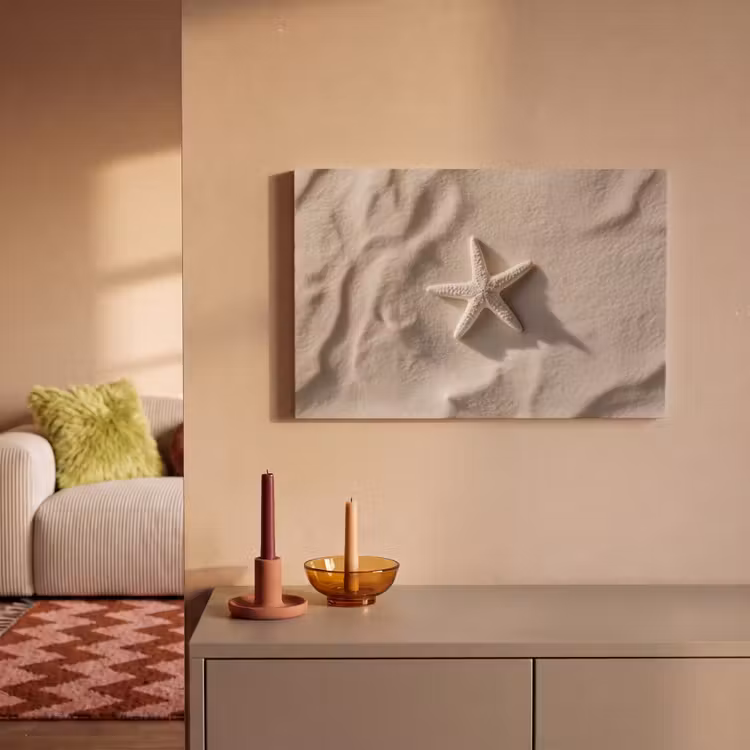 Canvas schilderij - Strand - Zeester - Zand - Beige — 2
