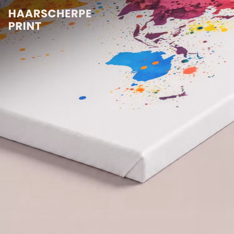 Canvas schilderij - Wereldkaart - Graffiti - Kleurrijk — 5