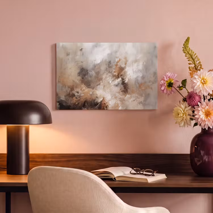 Canvas schilderij - Verf - Abstract - Beige - Kunst — 6