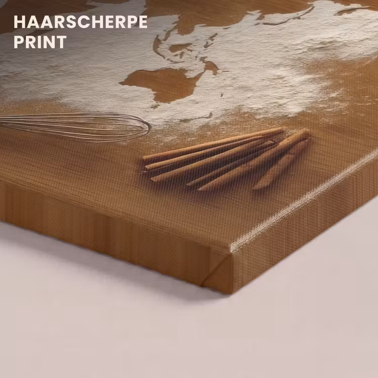 Canvas schilderij - Hout - Wereldkaart - Bakken - Keuken — 5