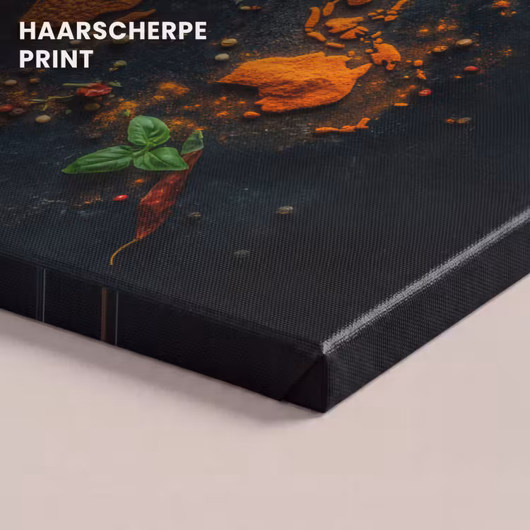 Canvas schilderij - Wereldkaart - Kruiden - Levendige kleuren — 5