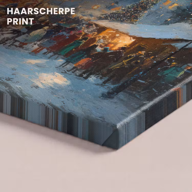 Canvas schilderij - Winterkermis - Dorp - Kleurrijk — 5