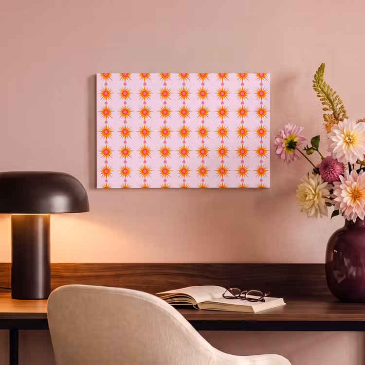 Canvas schilderij - Zon - Motief - Roze — 6