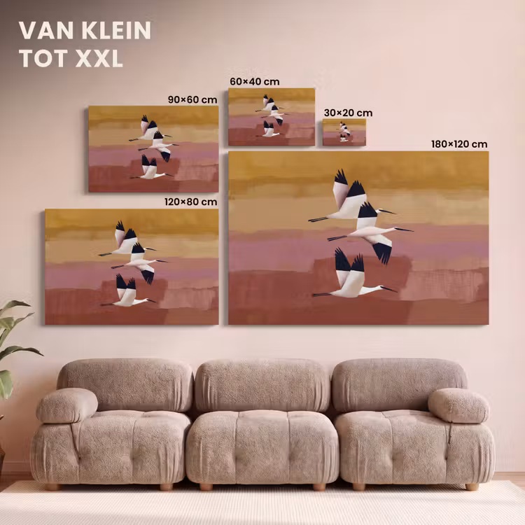 Canvas schilderij - Vogels - Snavel - Abstract — 8