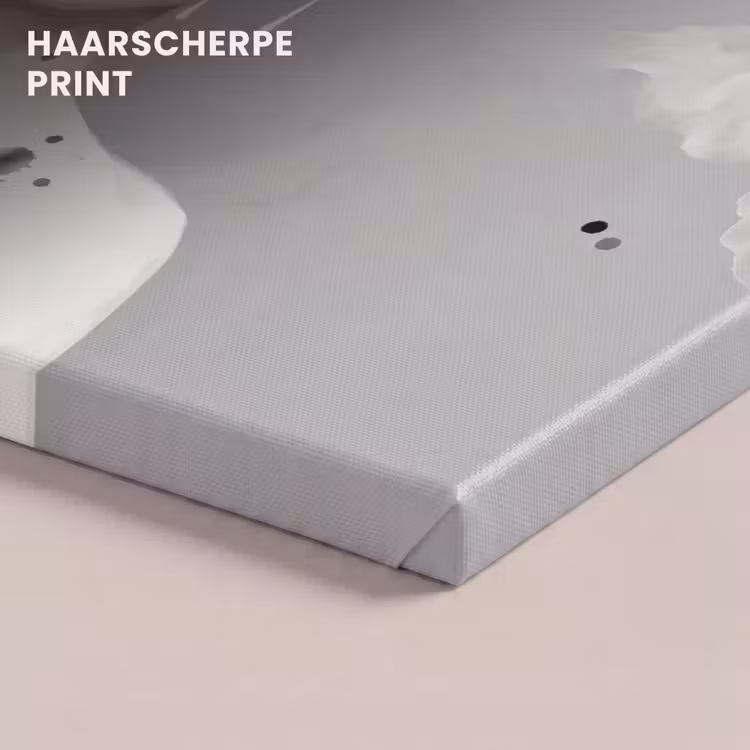Canvas schilderij - Vrouw met Wolken Als Hoofd Grijs — 5