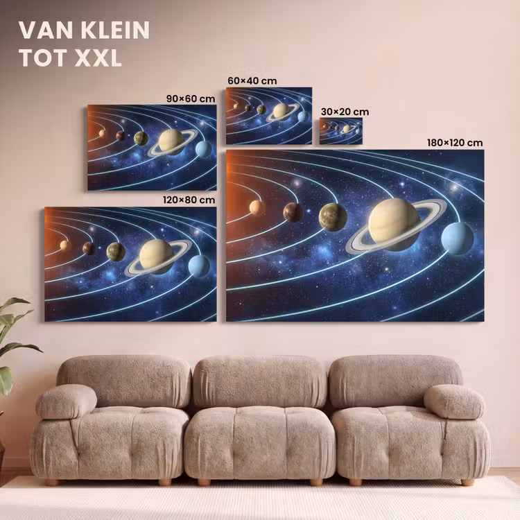 Canvas schilderij - Ruimte - Zonnestelsel - Blauw — 8