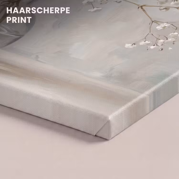 Canvas schilderij - Vaas - Gipskruid - Wit — 5