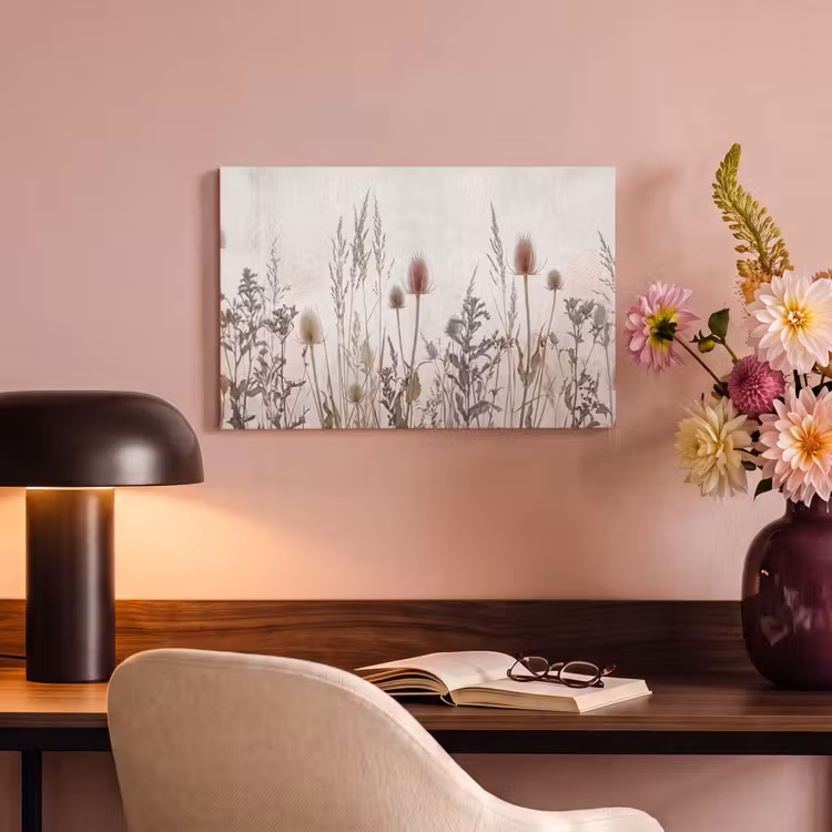 Canvas schilderij - Weidebloemen - Design - Sepia — 6