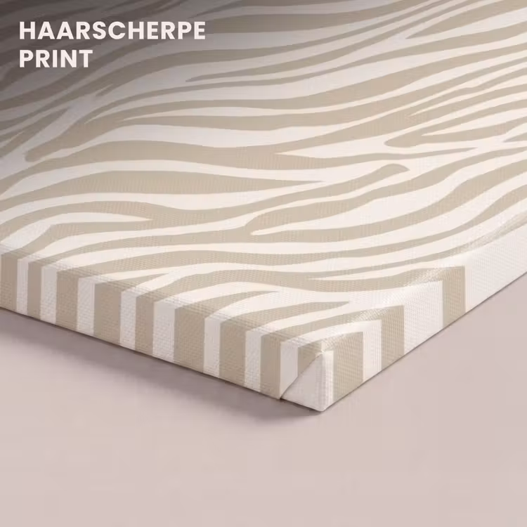 Canvas schilderij - Zebra - Patroon - Beige — 5