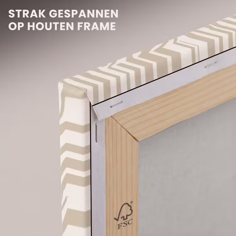 Canvas schilderij - Zebra - Patroon - Beige — 7
