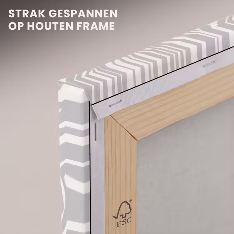 Canvas schilderij - Zebra - Motief - Grijs — 7