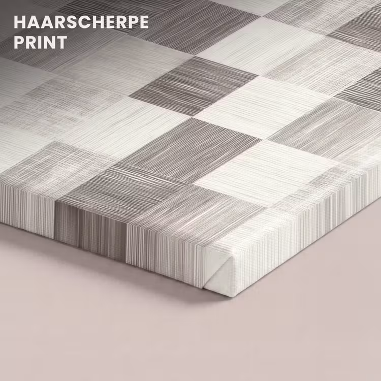 Canvas schilderij - Patroon - Dambord - Houtnerf — 5