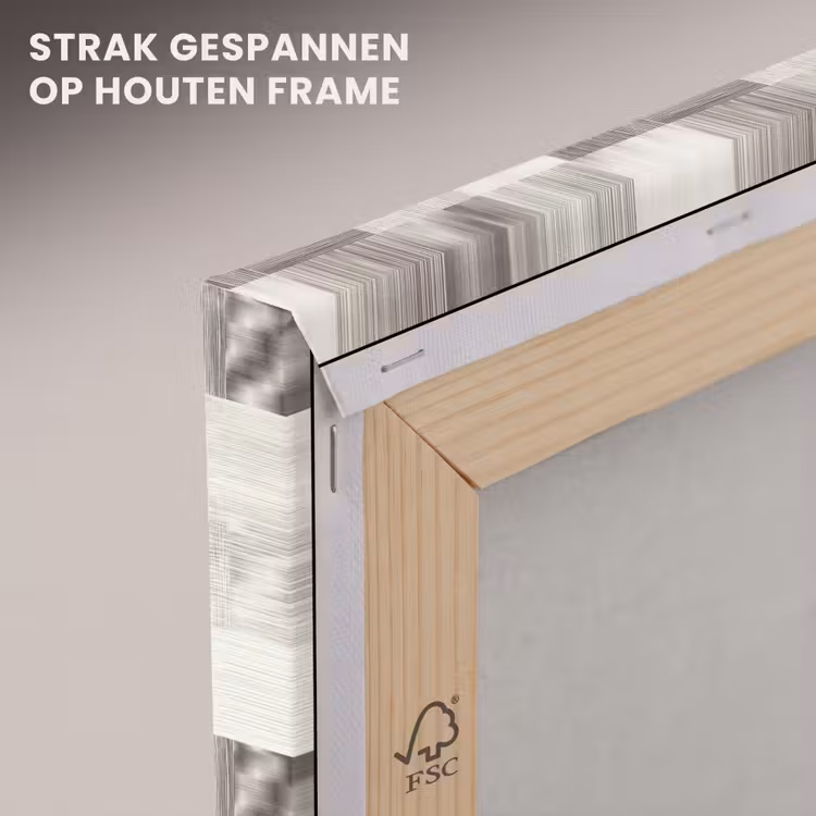Canvas schilderij - Patroon - Dambord - Houtnerf — 7