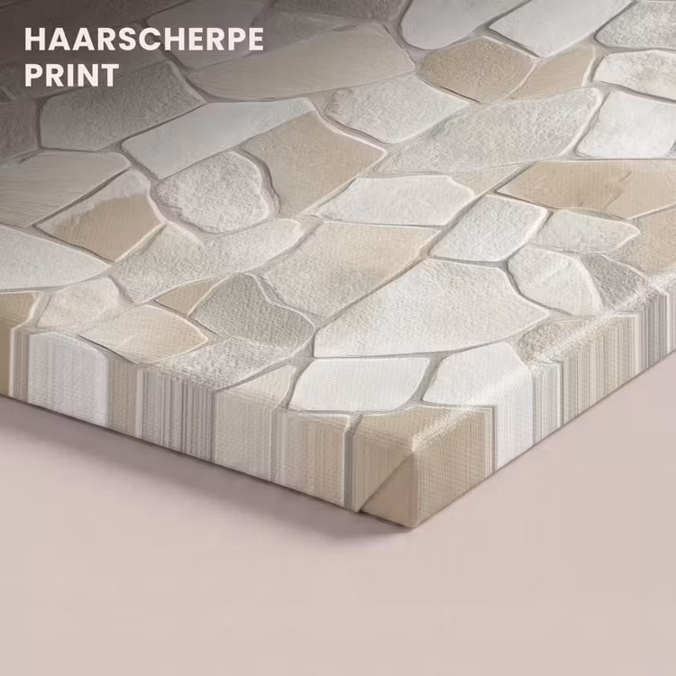 Canvas schilderij - Mozaïek - Stenen - Beige — 5