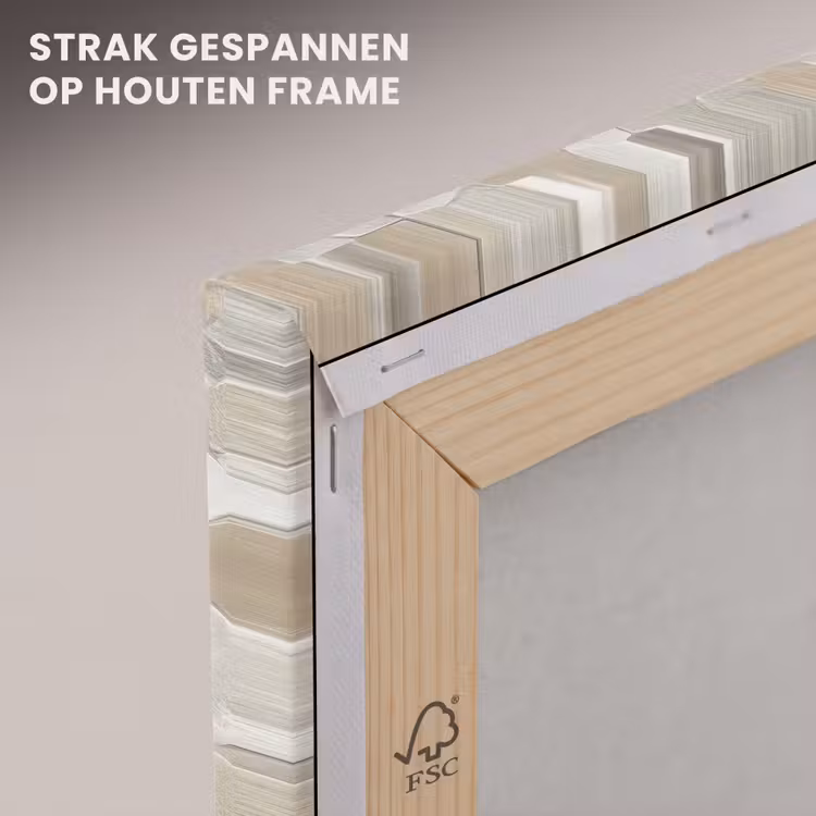 Canvas schilderij - Mozaïek - Stenen - Beige — 7