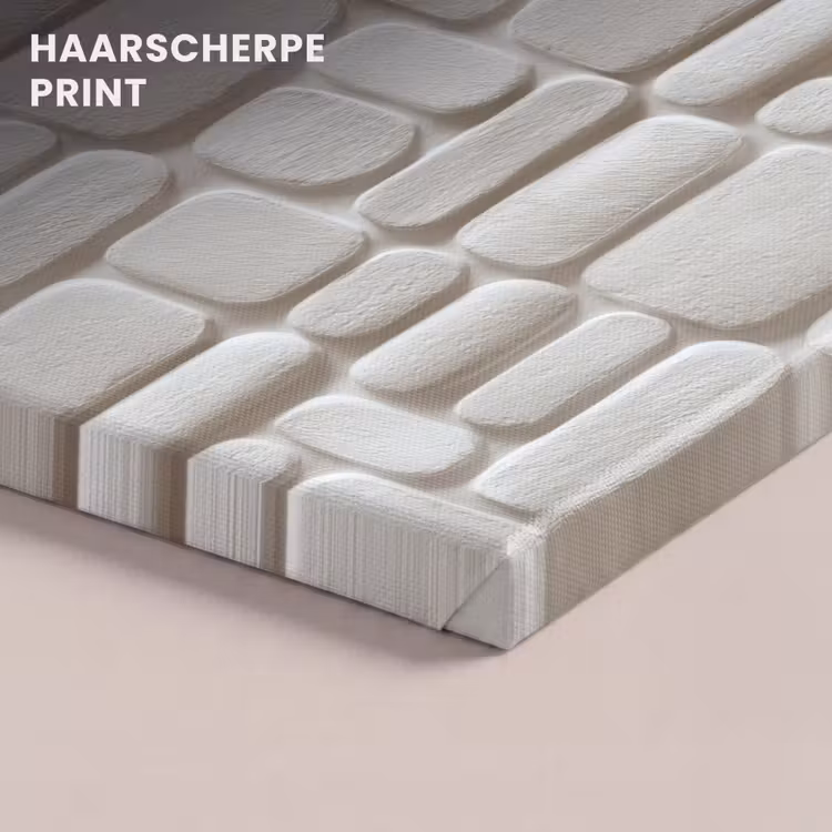 Canvas schilderij - Reliëf - Structuur - Wit — 5