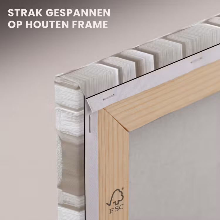 Canvas schilderij - Reliëf - Structuur - Wit — 7