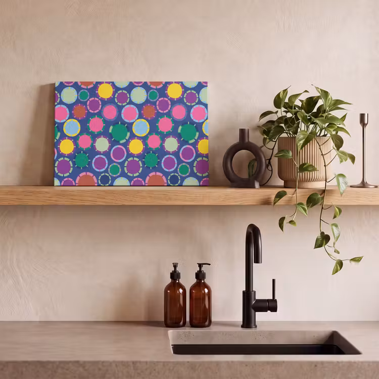 Canvas schilderij - Patroon - Cirkels - Abstract - Kleurrijk — 3