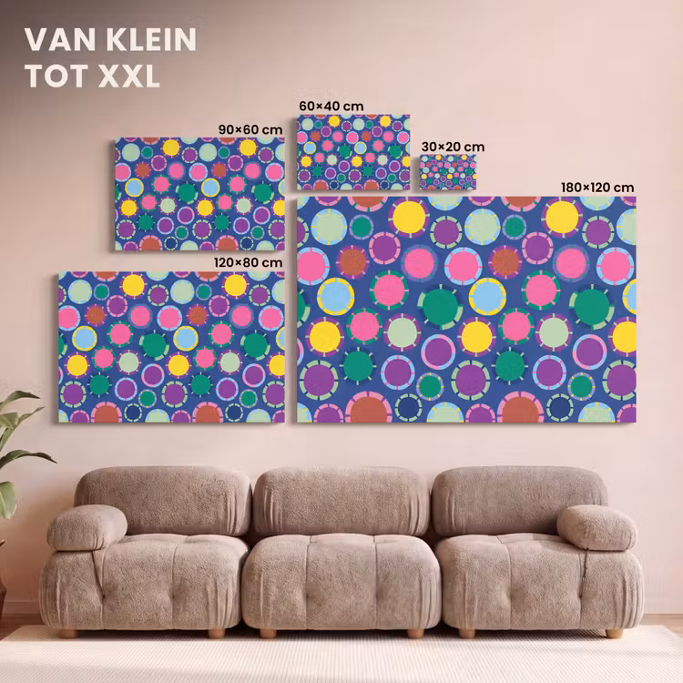 Canvas schilderij - Patroon - Cirkels - Abstract - Kleurrijk — 7