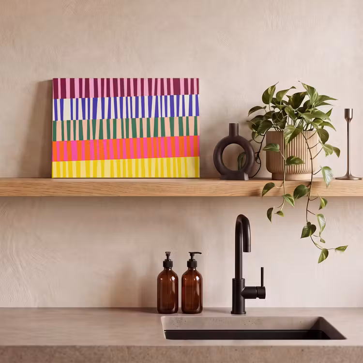 Canvas schilderij - Patroon - Strepen - Abstract - Modern - Kleurrijk — 3