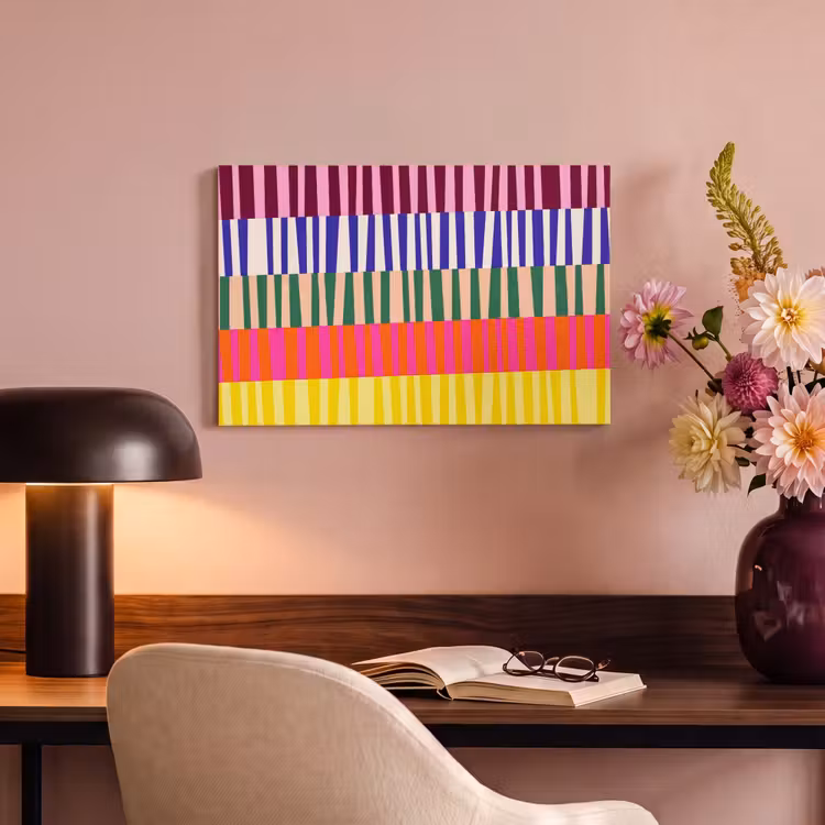 Canvas schilderij - Patroon - Strepen - Abstract - Modern - Kleurrijk — 5