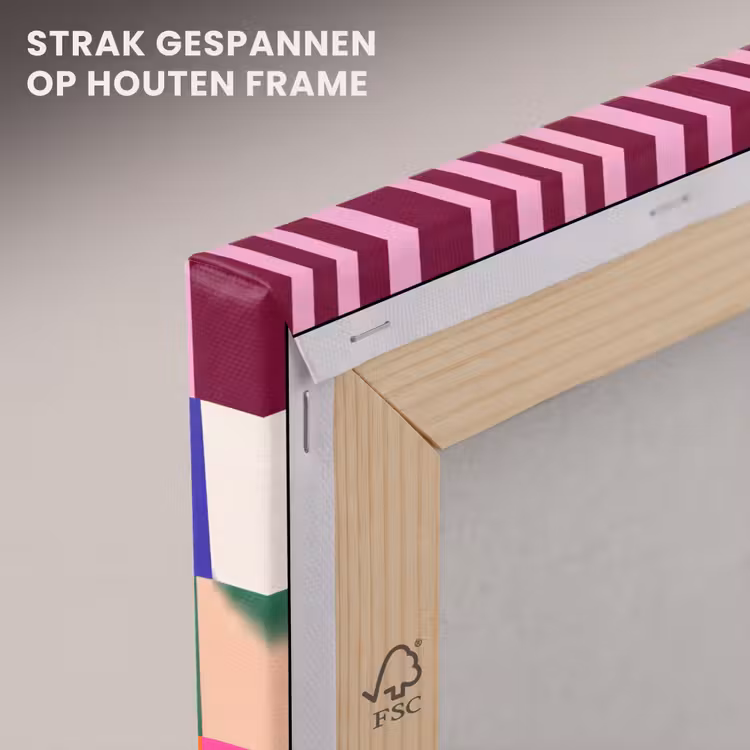 Canvas schilderij - Patroon - Strepen - Abstract - Modern - Kleurrijk — 6