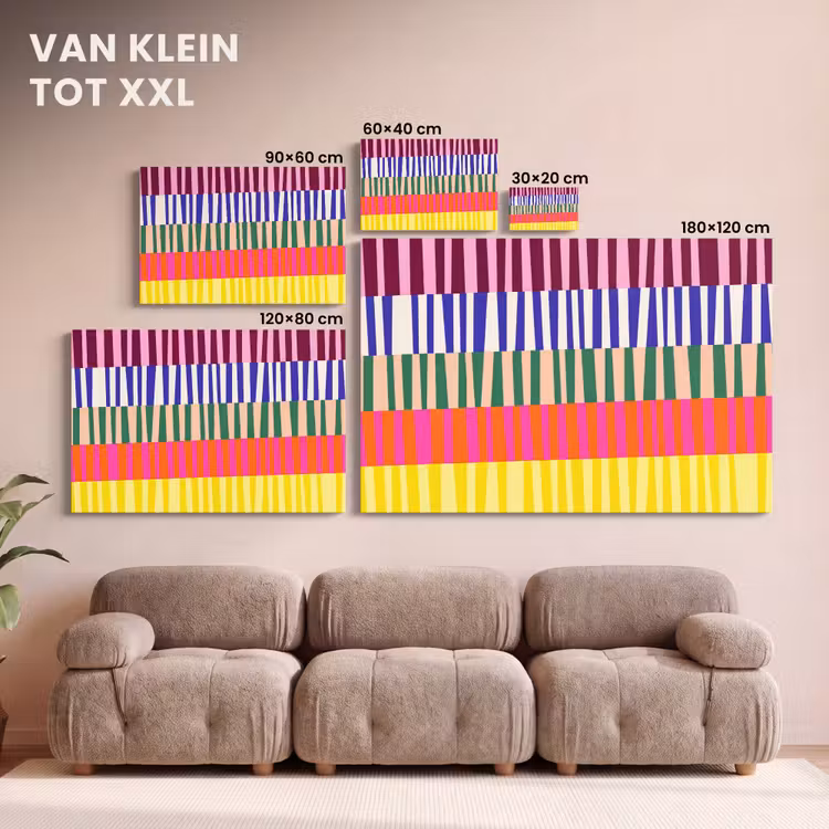 Canvas schilderij - Patroon - Strepen - Abstract - Modern - Kleurrijk — 7
