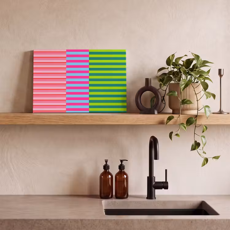Canvas schilderij - Patroon - Strepen - Modern - Abstract - Kleurrijk — 3