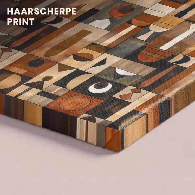 Canvas schilderij - Terracotta - Geometrisch - Mid-Century - Patroon — 4
