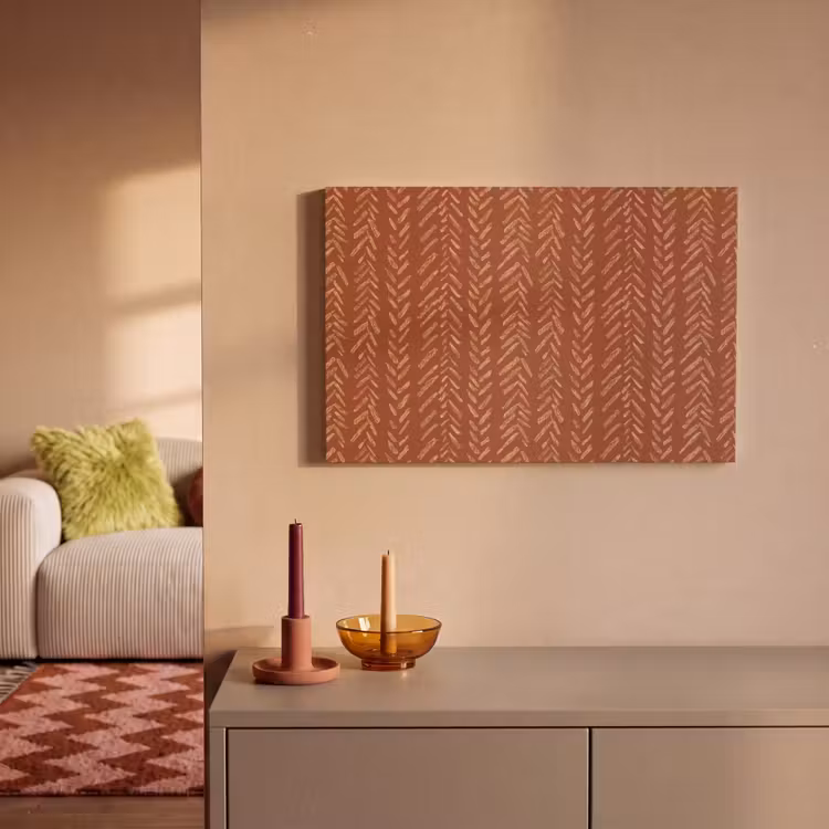 Canvas schilderij - Terracotta - Visgraat - Ambachtelijk - Patroon — 1
