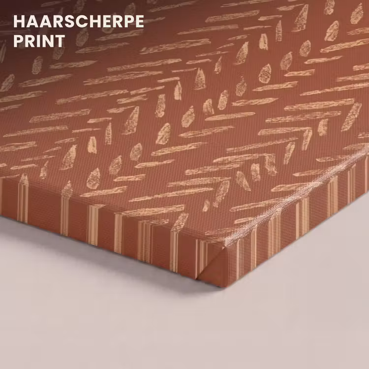Canvas schilderij - Terracotta - Visgraat - Ambachtelijk - Patroon — 4