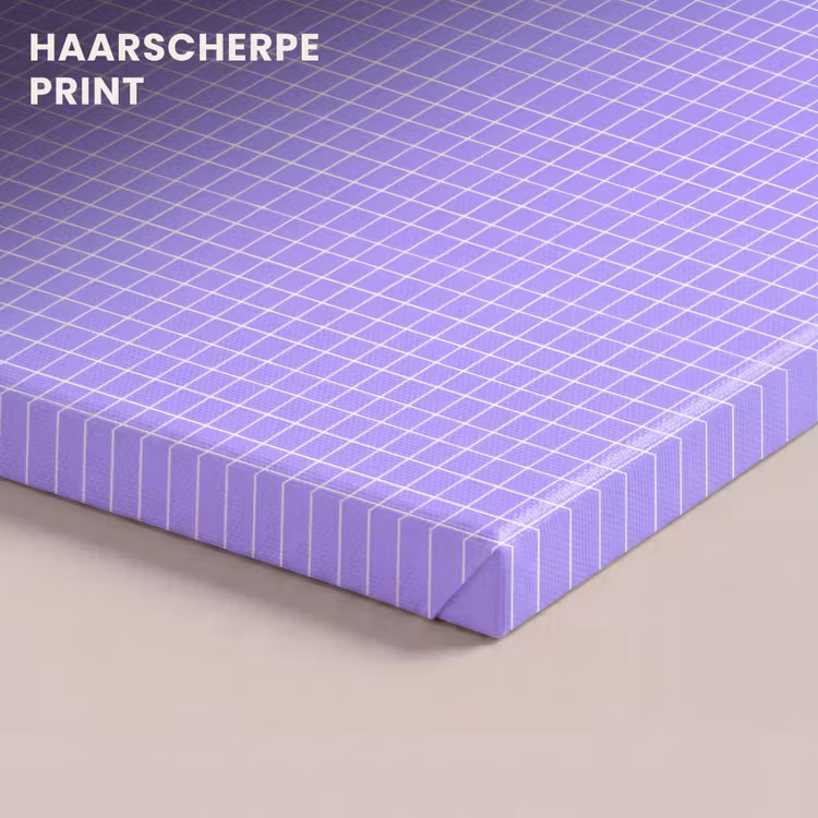 Canvas schilderij - Paars - Geometrisch - Raster - Minimalistisch - Patroon — 4