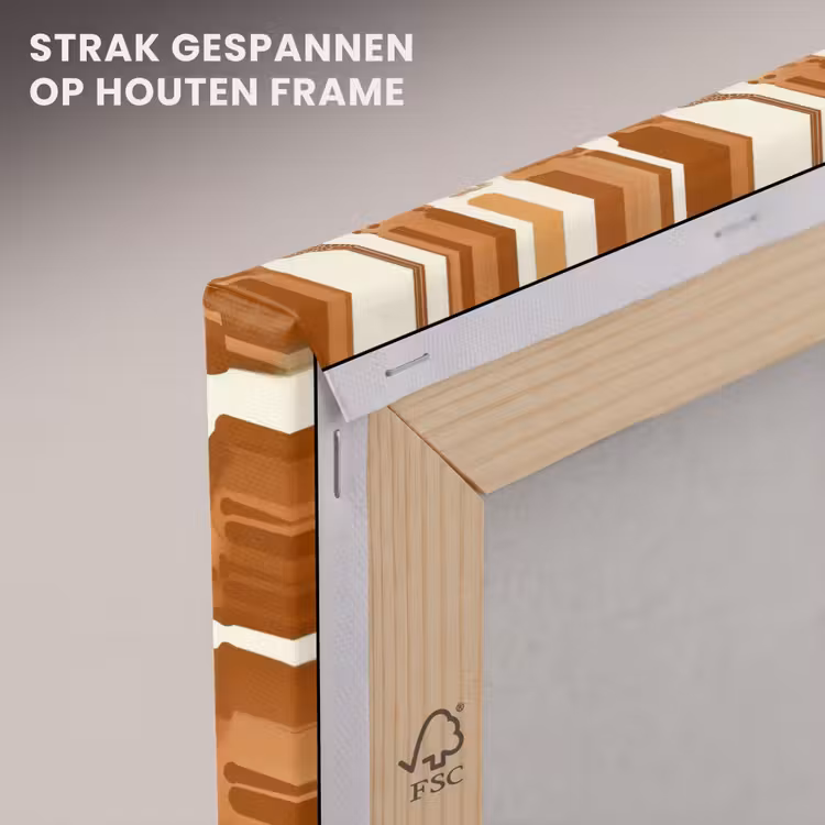 Canvas schilderij - Terracotta - Safari - Dieren - Patroon — 6