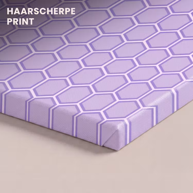 Canvas schilderij - Paars - Geometrisch - Honeycomb - Bijenraat - Patroon — 4