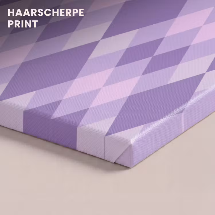 Canvas schilderij - Paars - Geometrisch - Ruiten - Argyle - Patroon — 4
