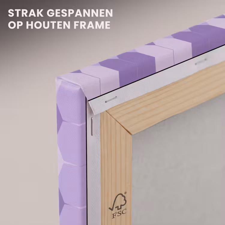 Canvas schilderij - Paars - Geometrisch - Ruiten - Argyle - Patroon — 6