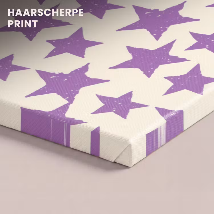 Canvas schilderij - Paars - Geometrisch - Sterren - Stempel - Patroon — 4